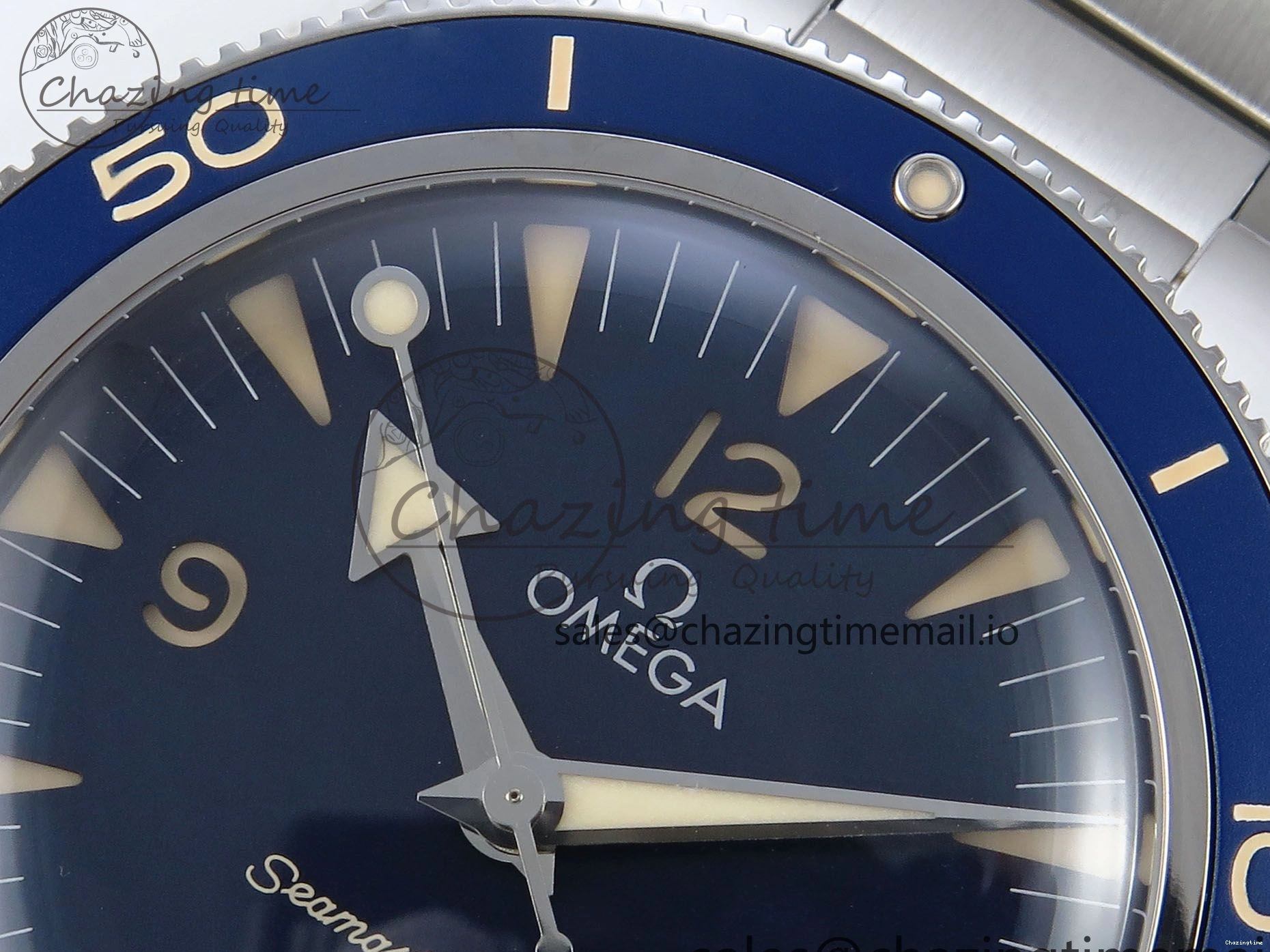 0209 Elegant Seamaster 300 Heritage SS VSF 1:1 Best Edition Blue Dial on SS Bracelet A 7701